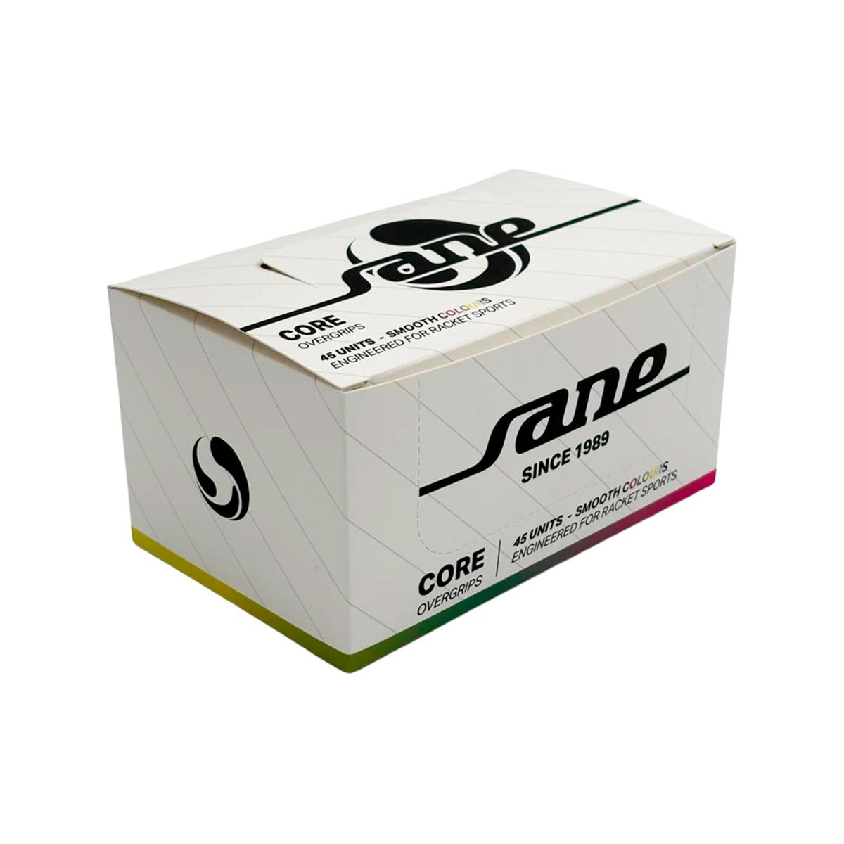 CAJA DE 45 OVERGRIPS SANE CORE LISOS MULTICOLOR