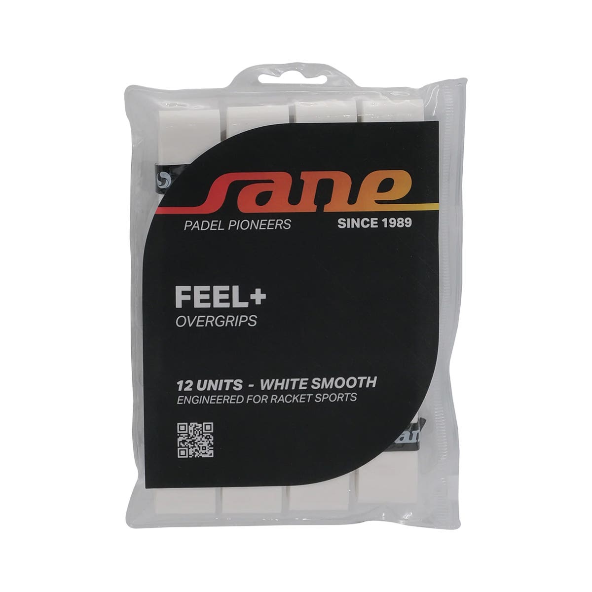 BLISTER DE 12 UDS OVERGRIPS SANE LISOS BLANCOS