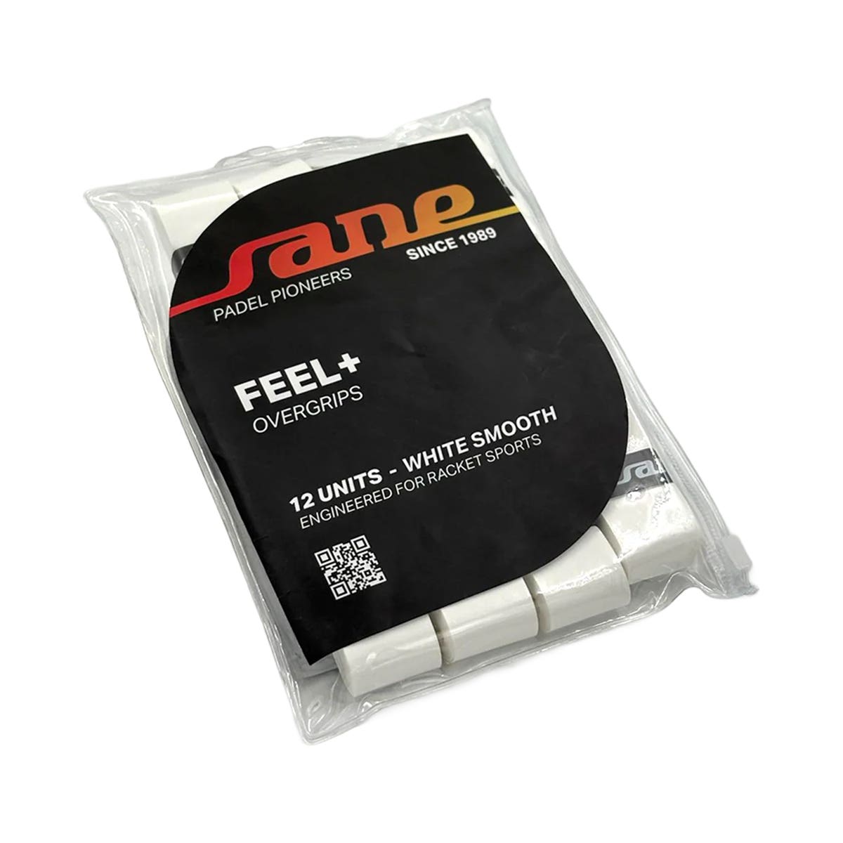 BLISTER DE 12 UDS OVERGRIPS SANE LISOS BLANCOS