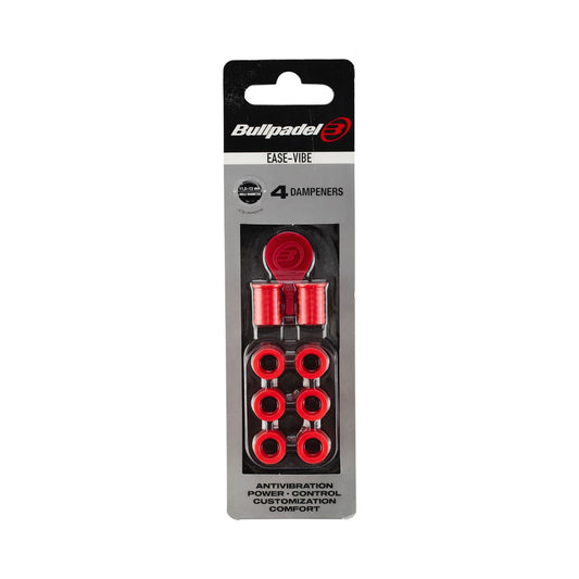 BLISTER (4UDS) ANTIVIBRADOR BULLPADEL EASE VIBE ROJO