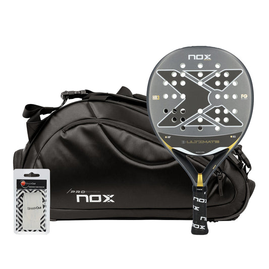 PACK NOX ULTIMATE GRIS DORADO + PALETERO NOX PRO SERIES