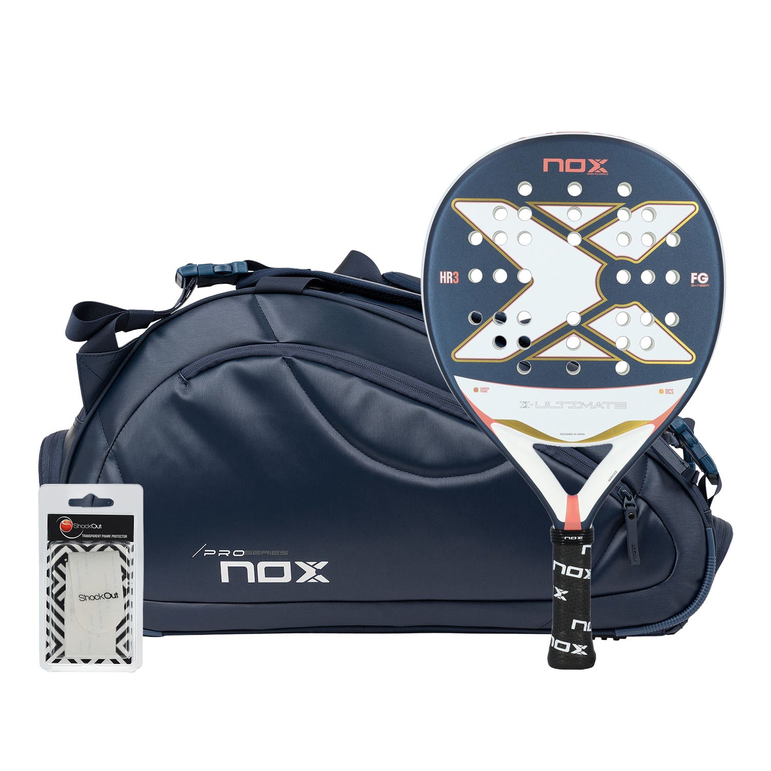 PACK NOX ULTIMATE AZUL ROSA + PALETERO NOX PRO SERIES