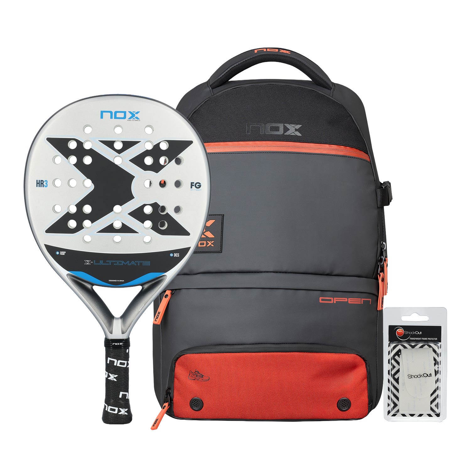 PACK NOX ULTIMATE PLATA AZUL + MOCHILA NOX LUXURY OPEN