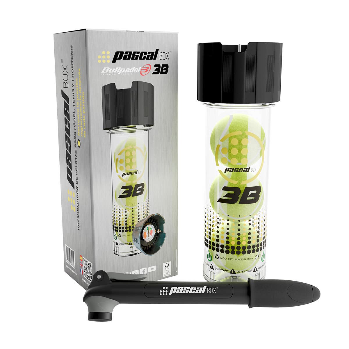 PRESURIZADOR BULLPADEL PASCAL BOX 3B