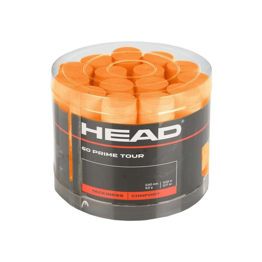 CUBO 60 UDS. OVERGRIPS HEAD PRIME TOUR NARANJA