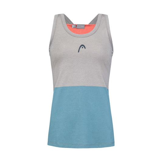 CAMISETA DE TIRANTES HEAD PADEL TECH MUJER GRIS