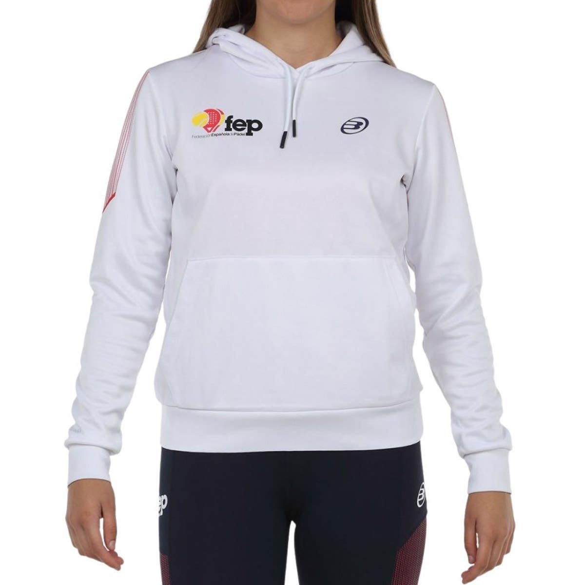SUDADERA BULLPADEL EVOCA BLANCO