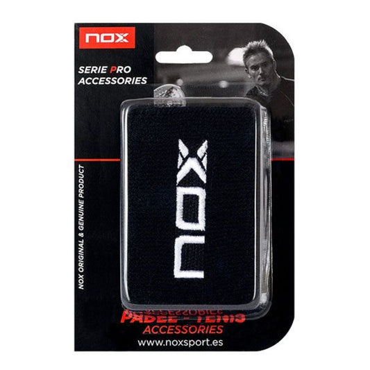 BLISTER (2 UDS) MUÑEQUERA NOX NEGRO LOGO BLANCO MUNEGBLA