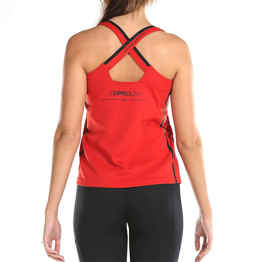 CAMISETA TIRANTES BULLPADEL ORLAS MUJER NARANJA