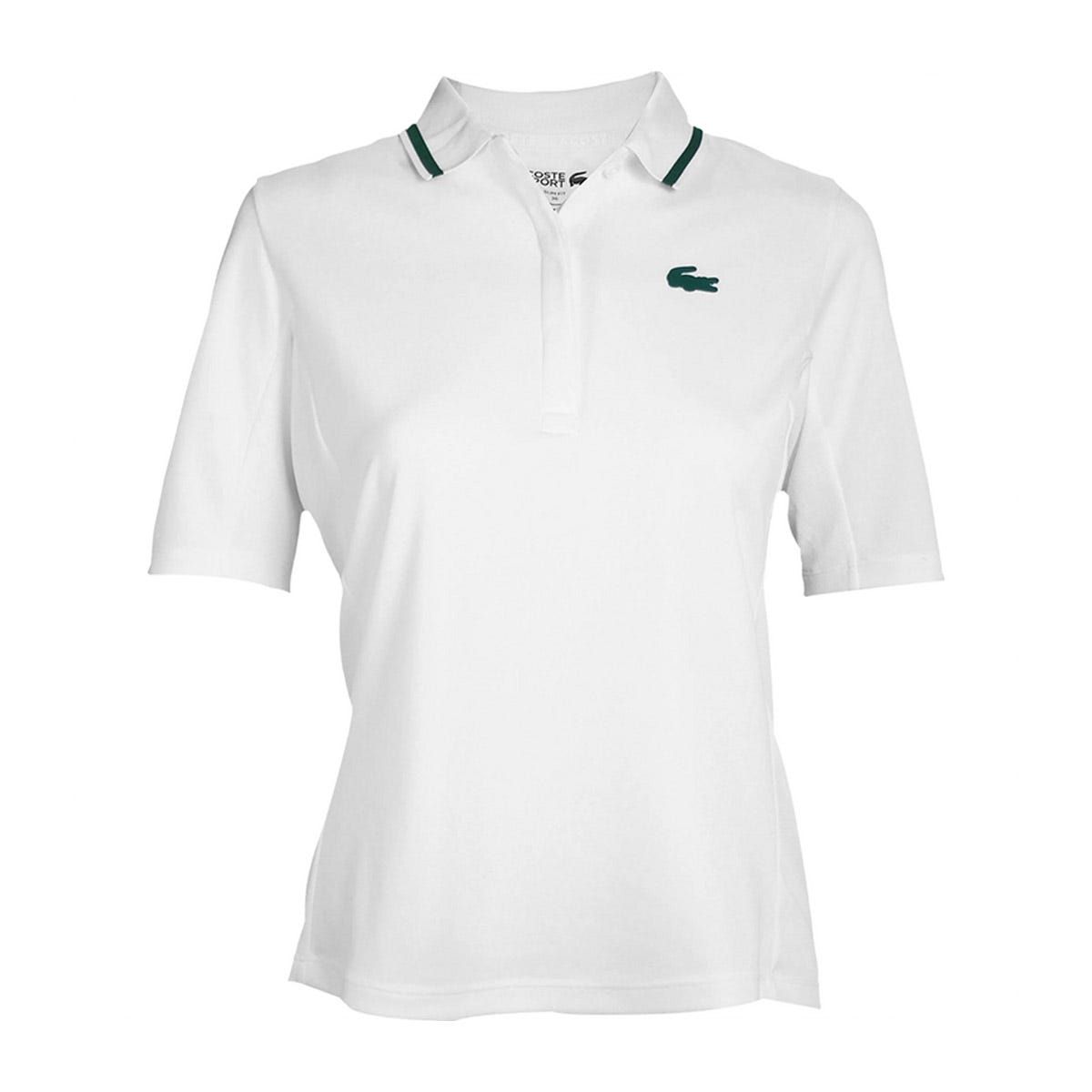 POLO LACOSTE AZUL VERDE MUJER