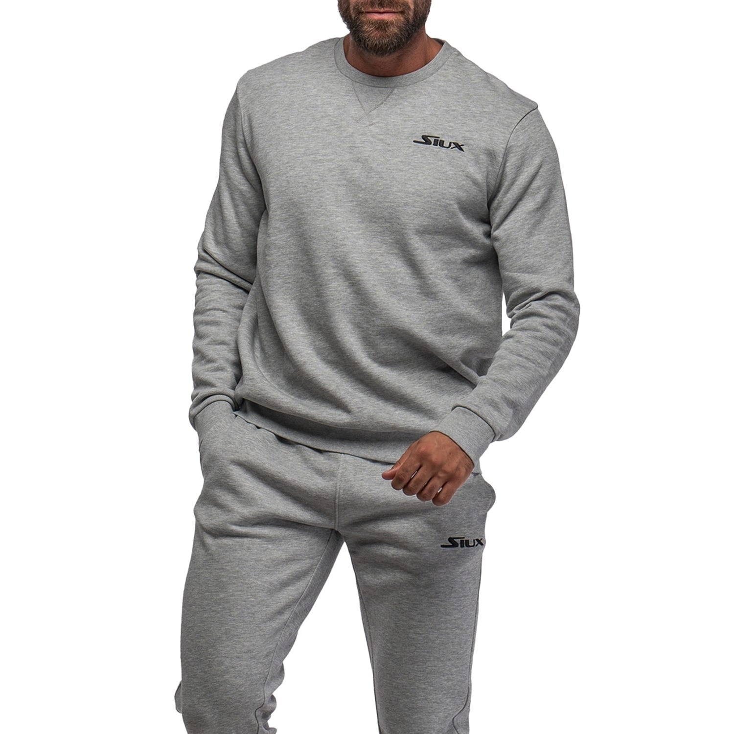 SUDADERA SIUX BASIC GRIS