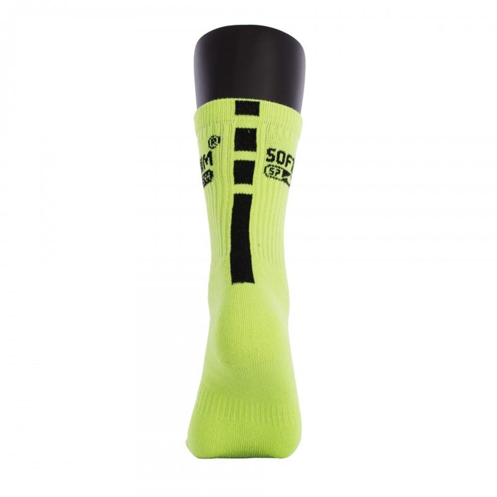 CALCETINES SOFTJIM PREMIUM AMARILLO FLÚOR/NEGRO