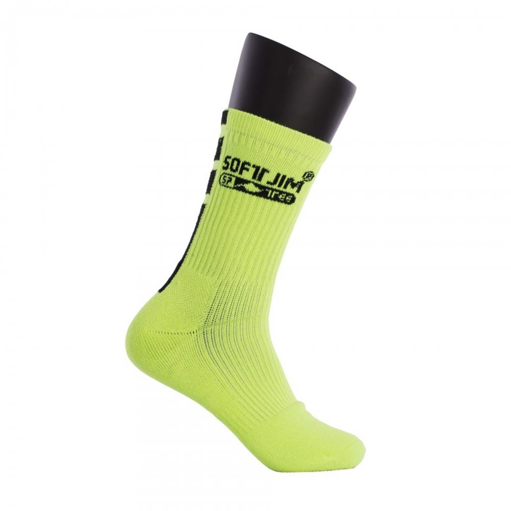 CALCETINES SOFTJIM PREMIUM AMARILLO FLÚOR/NEGRO