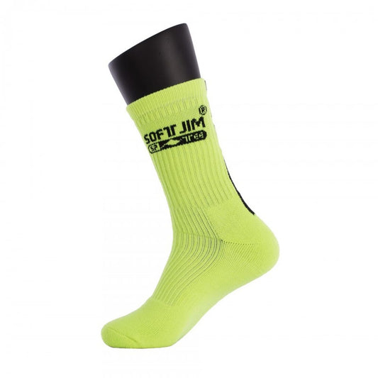 CALCETINES SOFTJIM PREMIUM AMARILLO FLÚOR/NEGRO