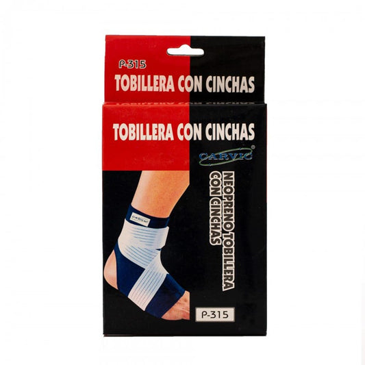 TOBILLERA NEOPRENO CON CINCHAS CARVIC P315.UNI