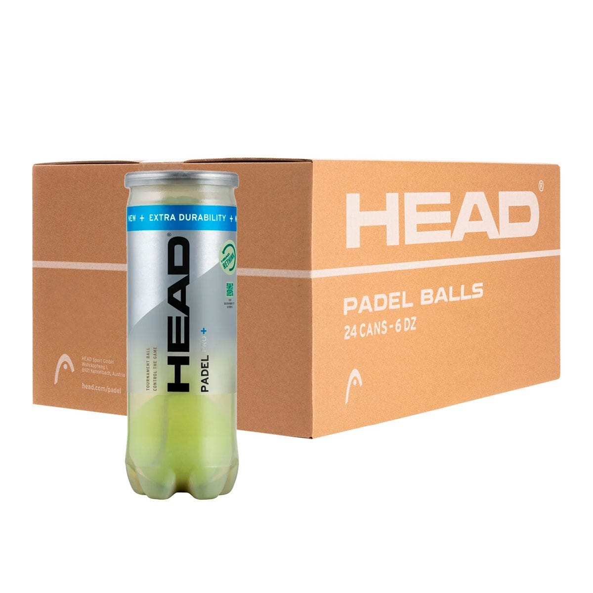 CAJÓN DE 24 BOTES DE 3 BOLAS HEAD PADEL PRO +