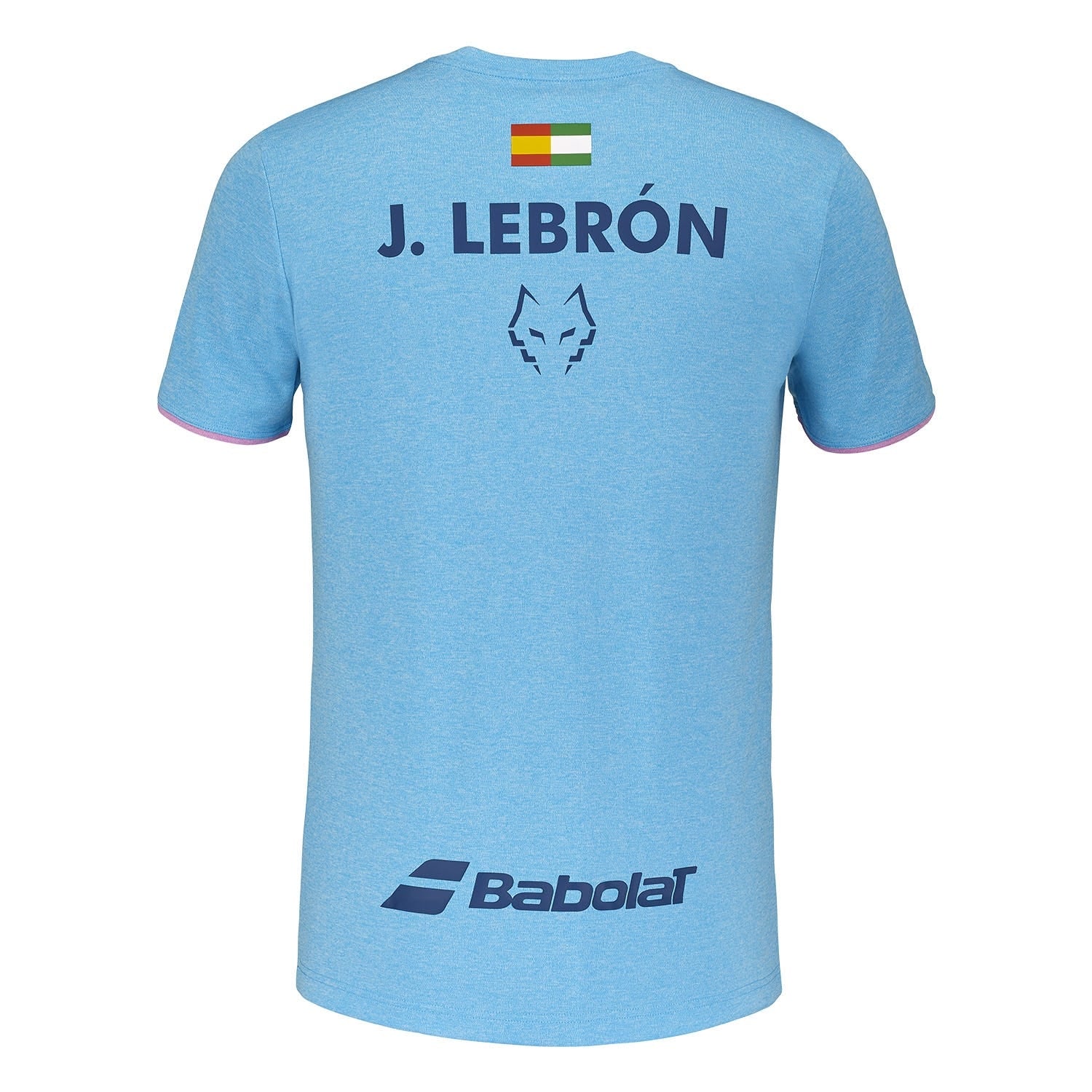 CAMISETA BABOLAT JUAN LEBRÓN ROSA AZUL