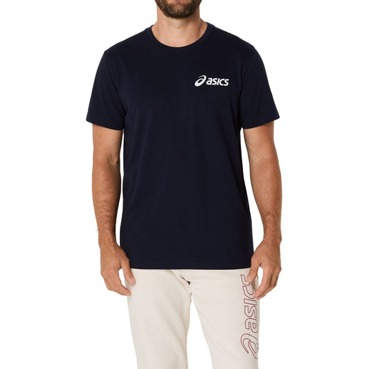 CAMISETA ASICS CHEST LOGO SS AZUL MARINO