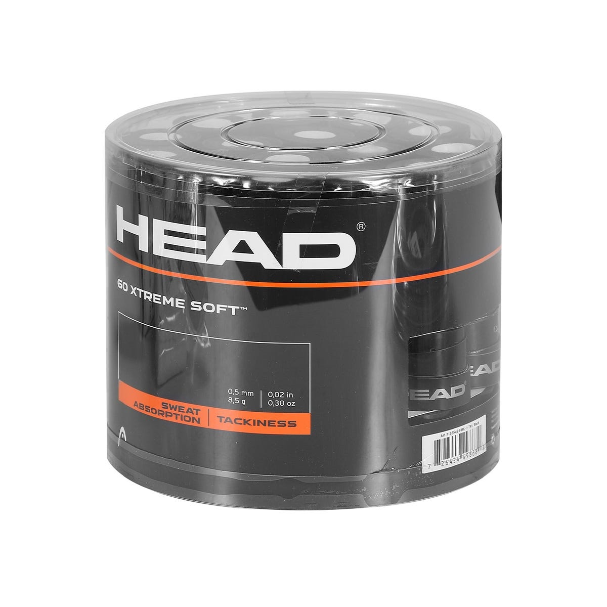 CUBO 60 UDS. OVERGRIPS HEAD XTREME SOFT NEGRO
