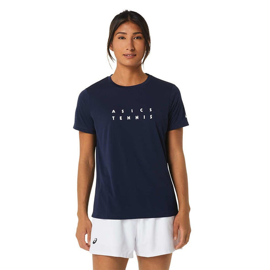 CAMISETA ASICS MUJER COURT GRAPHIC TEE 2042A259 MUJER AZUL