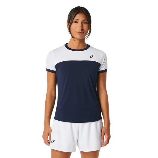 CAMISETA ASICS WOMEN COURT SS TOP 2042A262 MUJER AZUL