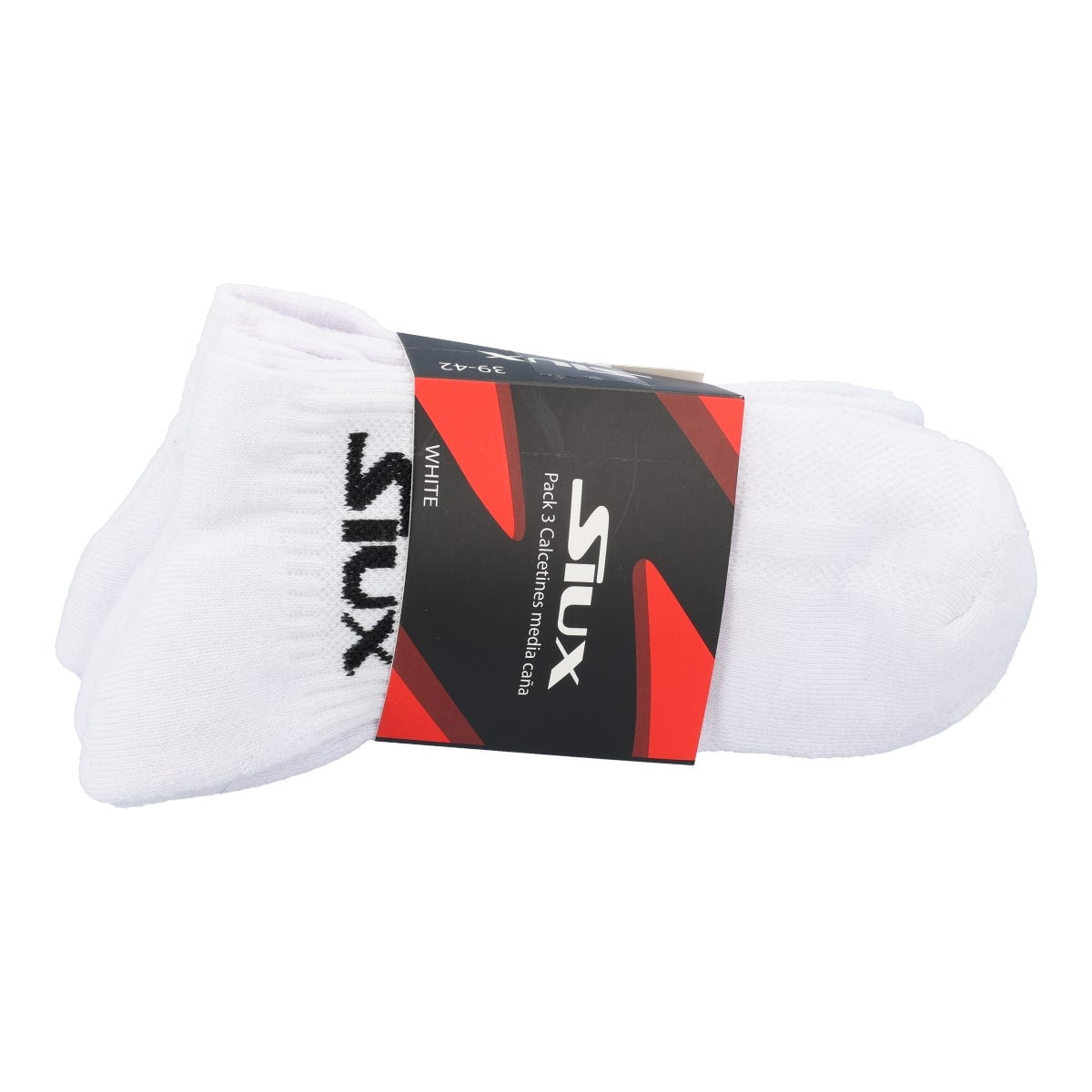 PACK 3 CALCETINES SIUX DHAKA CAÑA MEDIA BLANCO