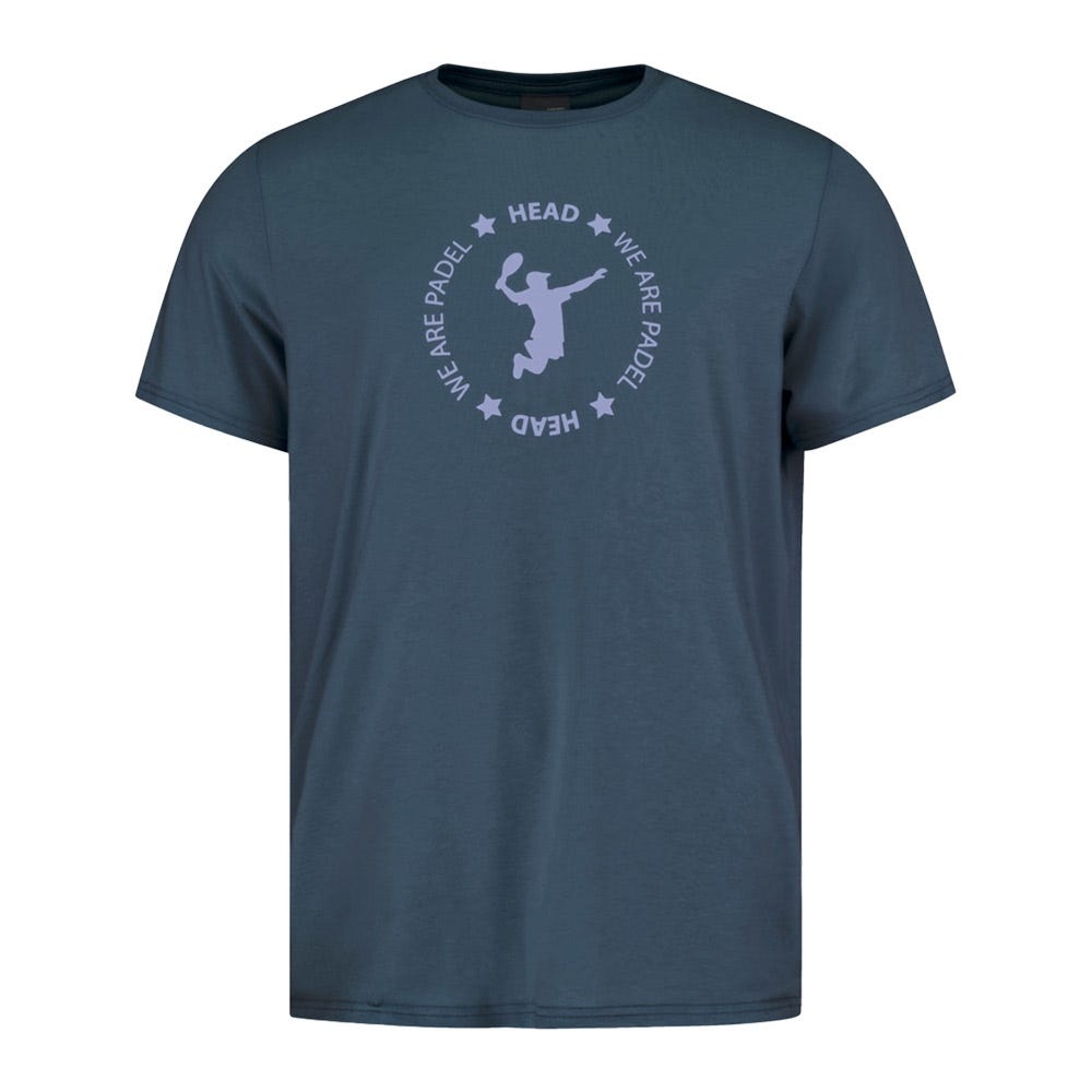 CAMISETA HEAD WE ARE PADEL AZUL MARINO