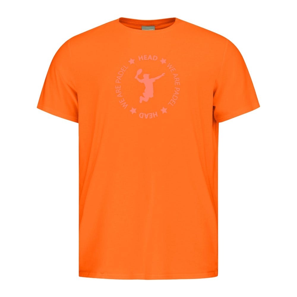CAMISETA HEAD WE ARE PADEL NARANJA