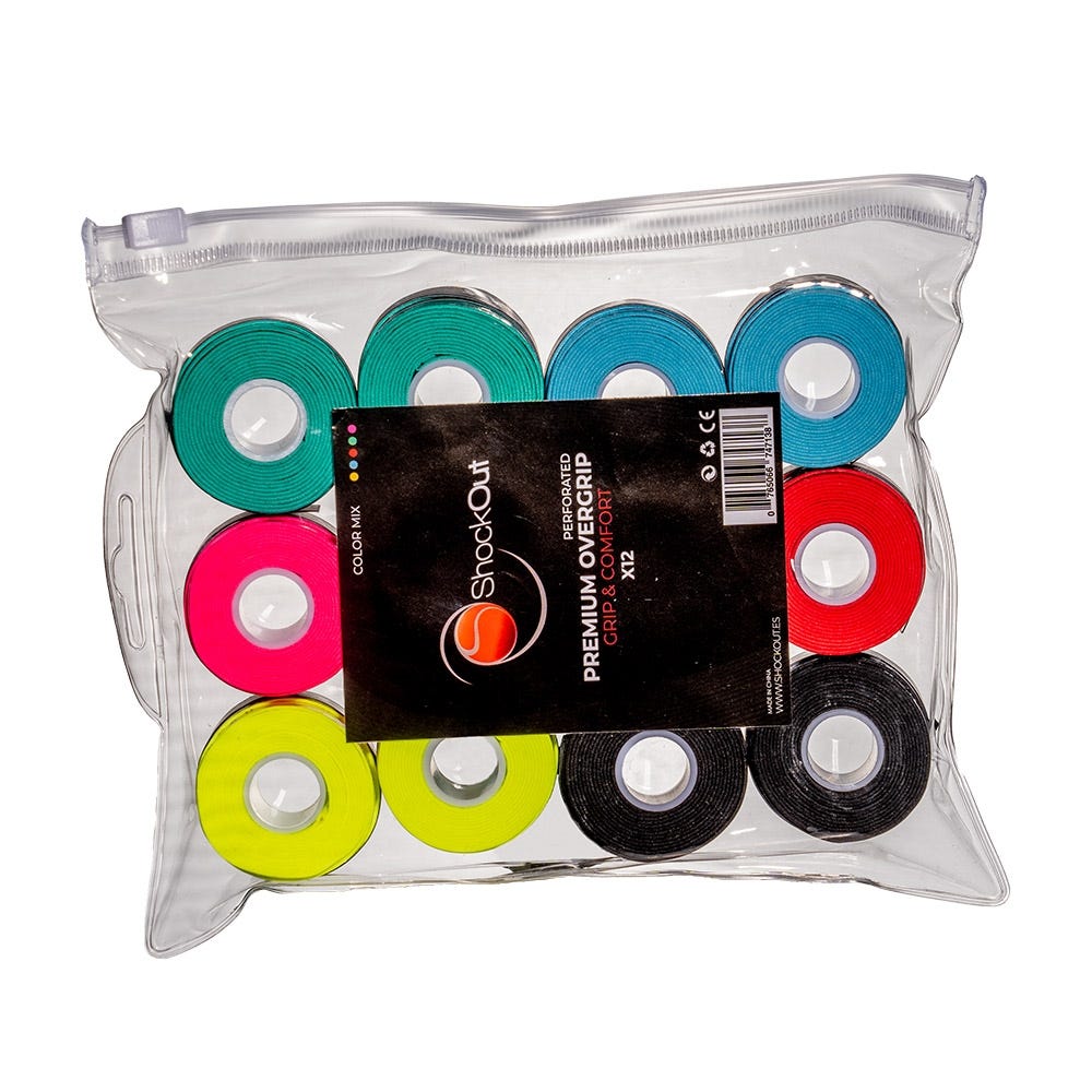 BOLSA SHOCKOUT X12 OVERGRIPS PREMIUM MULTICOLOR PERFORADO