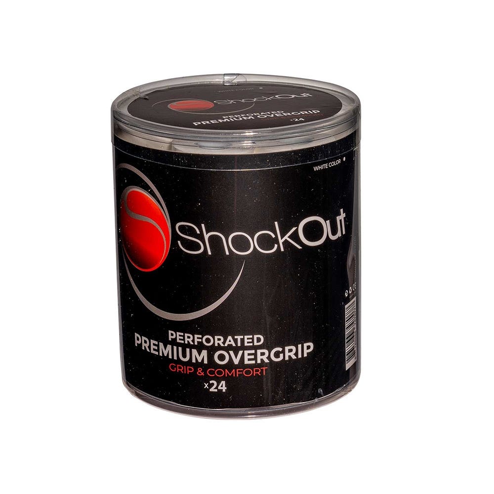 TAMBOR SHOCKOUT X24 OVERGRIPS PREMIUM BLANCO PERFORADO 100-0050