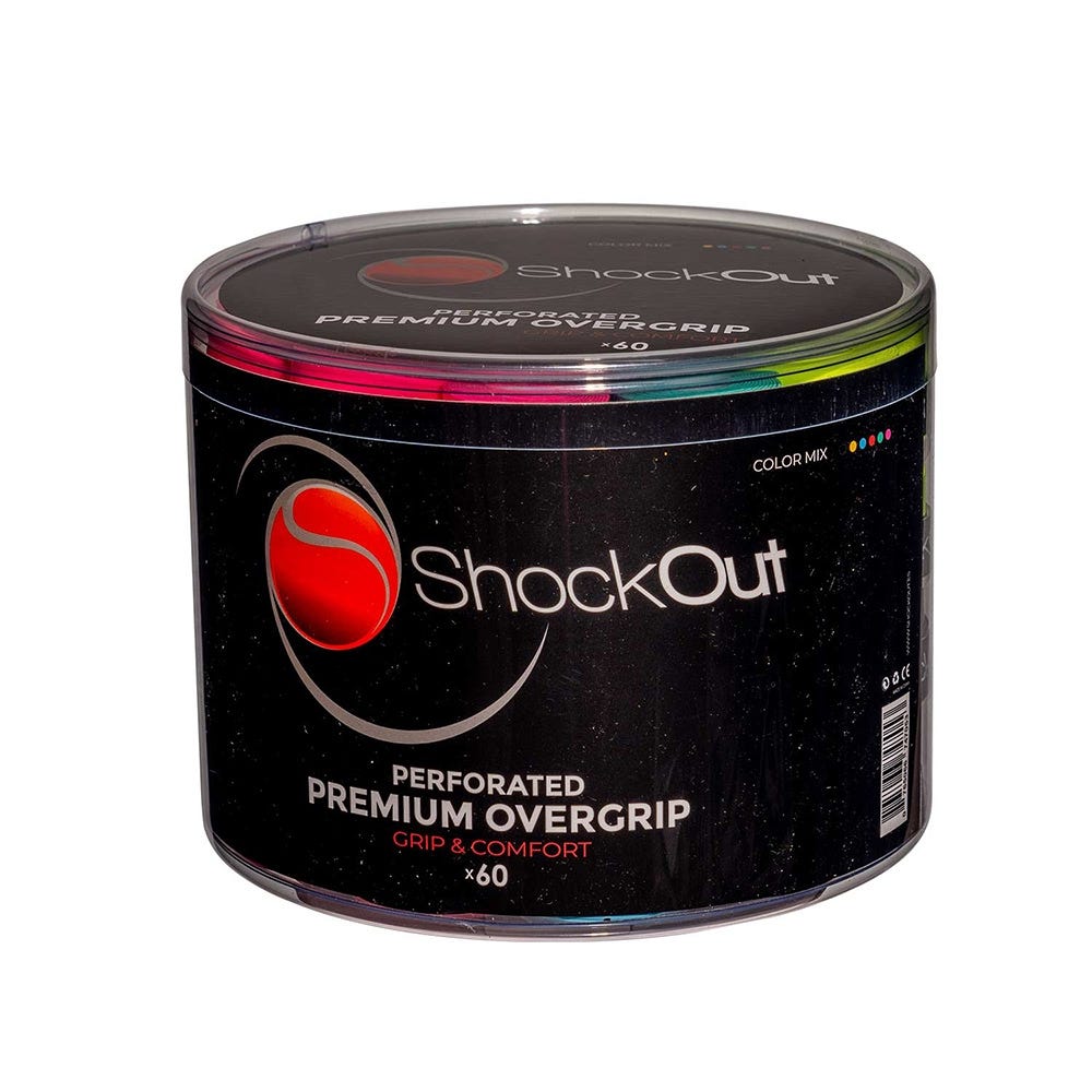 TAMBOR SHOCKOUT X60 OVERGRIPS PREMIUM MULTICOLOR PERFORADO
