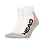 CALCETINES HEAD TENNIS 2P STRIPE QUARTER GRIS BLANCO