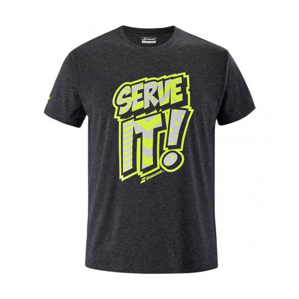 CAMISETA BABOLAT EXERCISE MESSAGE GRIS NEGRO
