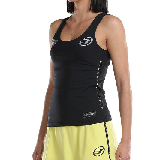CAMISETA TIRANTES BULLPADEL WPT LICAN MUJER NEGRO
