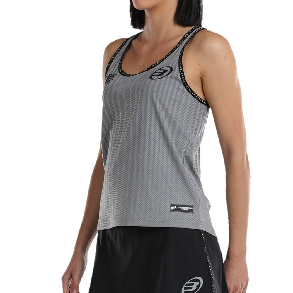 CAMISETA TIRANTES BULLPADEL LUGAR GRIS