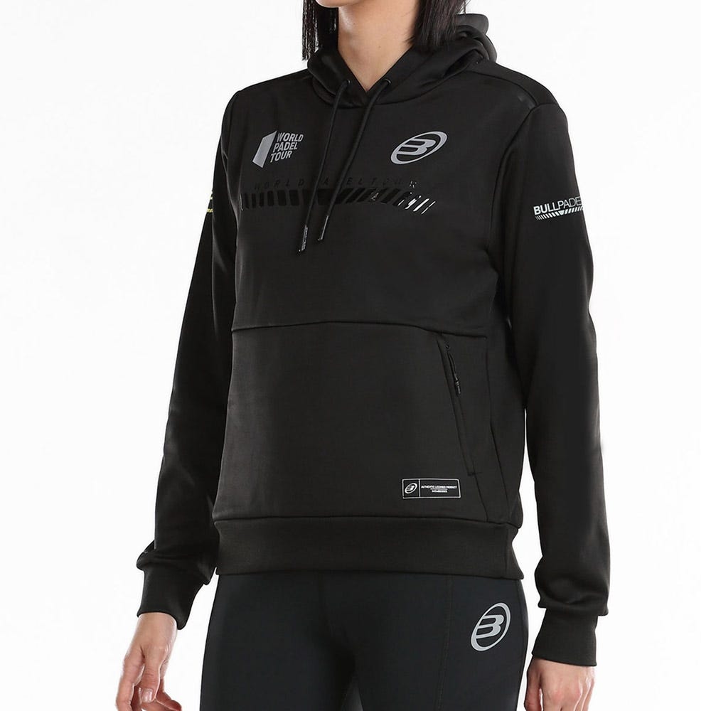 SUDADERA BULLPADEL WPT LESTE MUJER NEGRO