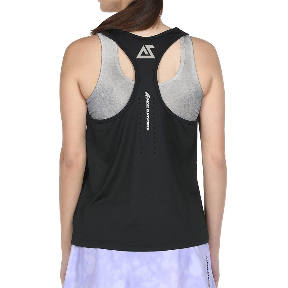 CAMISETA TIRANTES BULLPADEL ERASE NEGRO