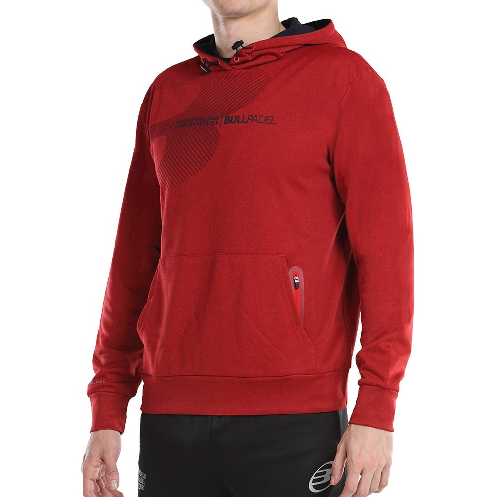 SUDADERA BULLPADEL JAQUE ROJO