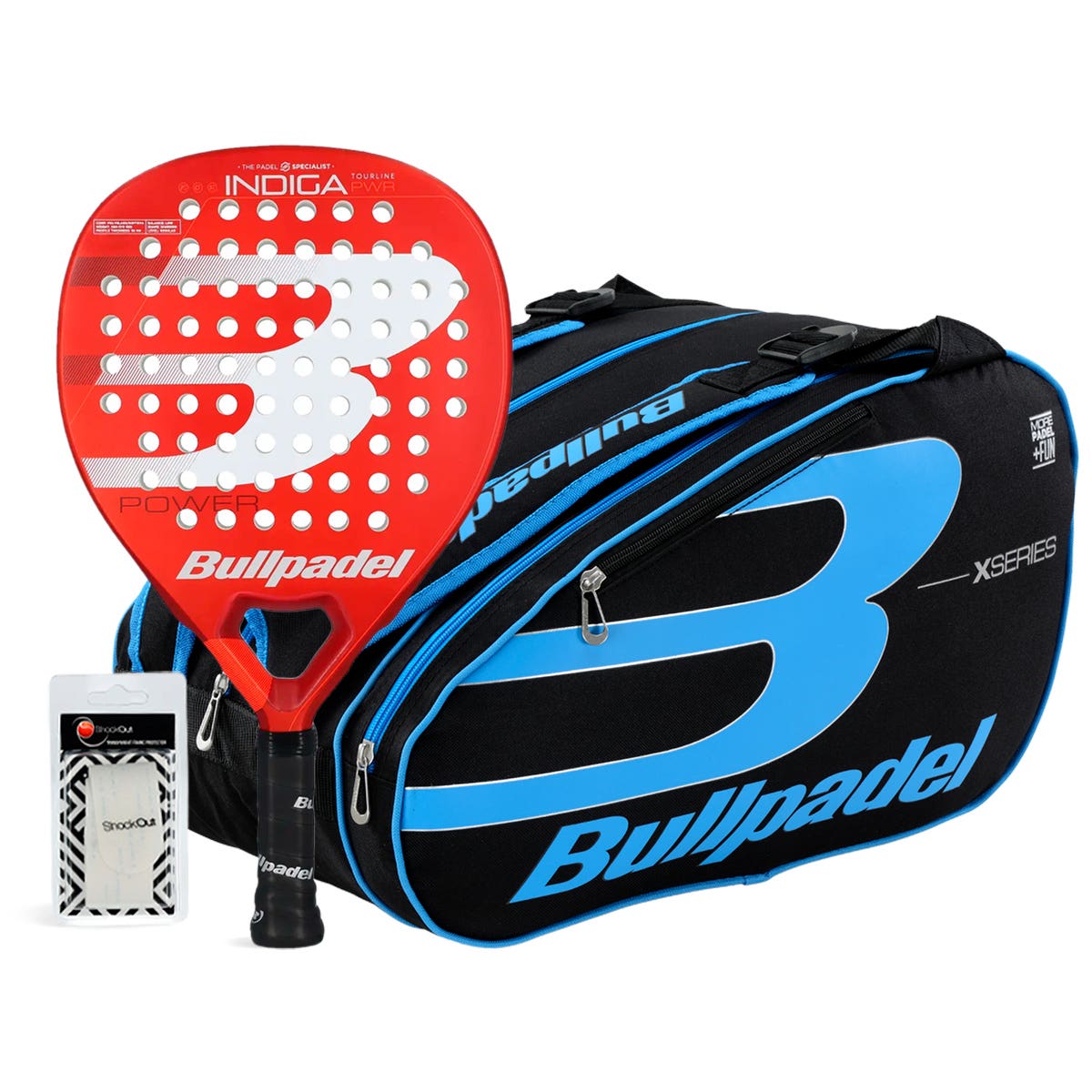 PACK BULLPADEL INDIGA PWR 24 CON PALETERO X-SERIES