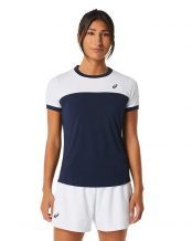 CAMISETA ASICS COURT SS TOP AZUL BLANCO MUJER