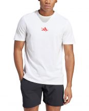 CAMISETA ADIDAS GRFICO TENIS BLANCO NARANJA