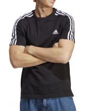 CAMISETA ADIDAS ESSENTIALS 3 FRANJAS TEJIDO JERSEY NEGRO