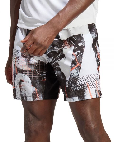 ROPA DE PADEL HOMBRE Pantalón Corto Adidas Club Graph Gris Blanco