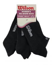 PACK 3 CALCETINES WILSON NO SHOW SOCK NEGRO MUJER