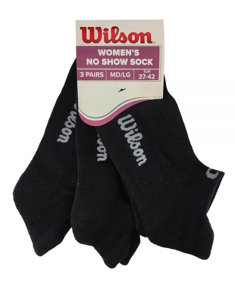 3 Calcetines Wilson No Show Sock Negro Confort