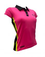 POLO VAIRO COLUMNS ROSA NEGRO MUJER