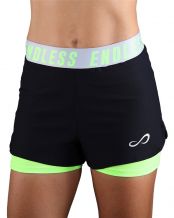 SHORT ENDLESS TECH ICONIC NEGRO VERDE MUJER