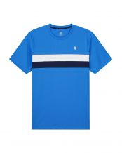 CAMISETA KWISS CORE TEAM STRIPE CREW AZUL BLANCO