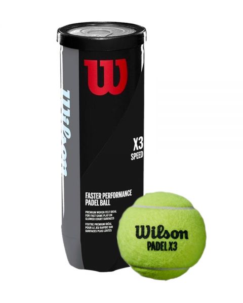 PELOTAS Bote Bolas Wilson Padel X3 Speed Ball