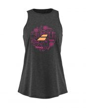 CAMISETA DE TIRANTES BABOLAT PLAY TANK GRIS ROSA MUJER